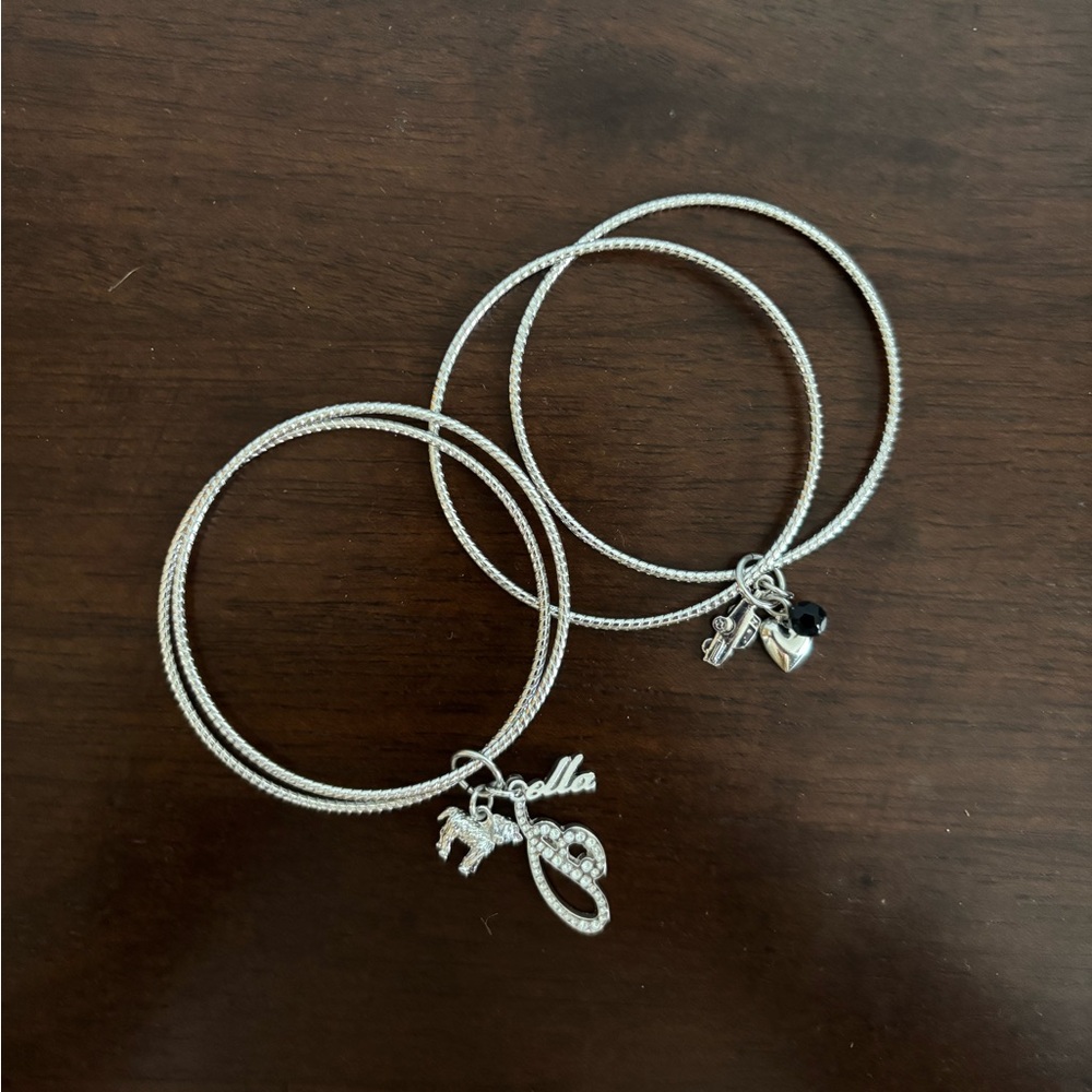 Nordstrom BP Twilight Saga - Bella Sterling Silver Charm Bangle Bracelet Set